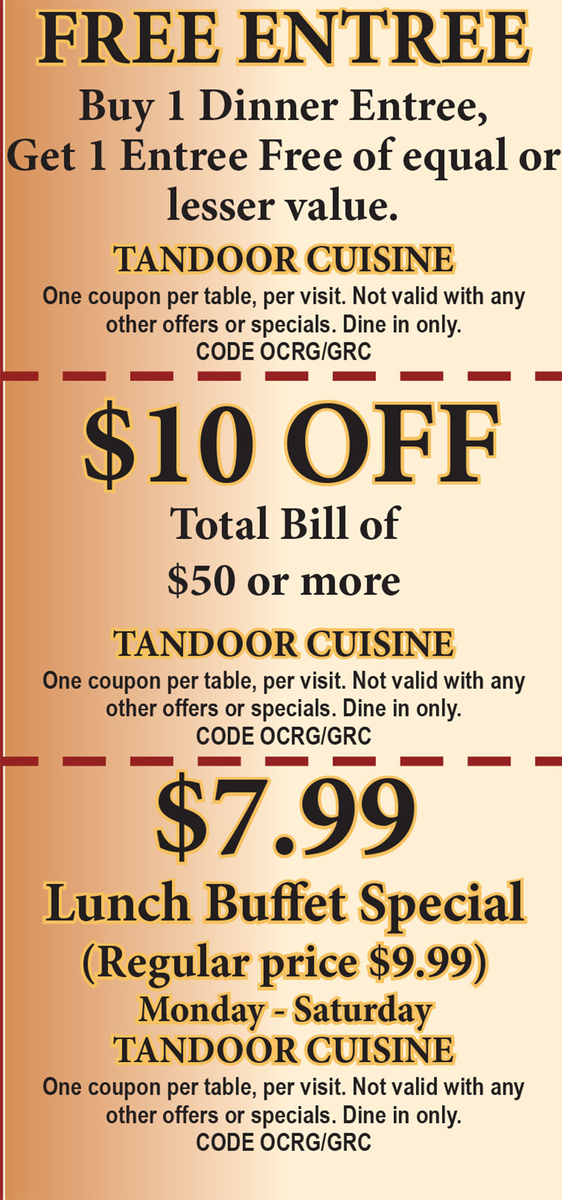 Tandoor Cuisine of India | OC Restaurant Guides