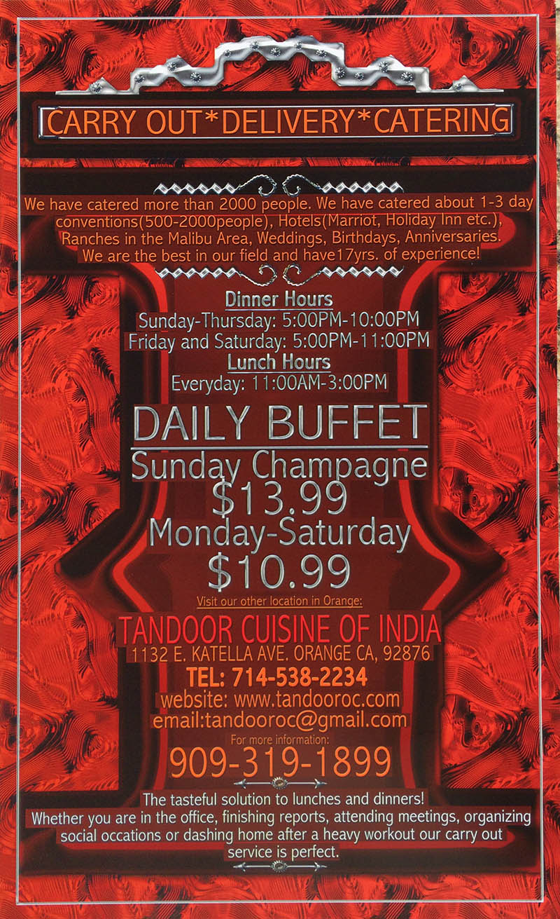Taal Cultural Cuisine of India | OC Restaurant Guides