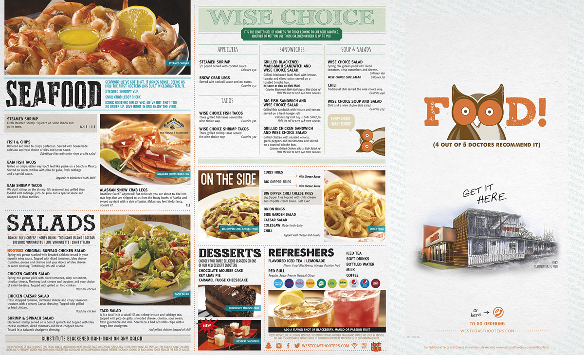 Hooters Anaheim Menu OC Restaurant Guides