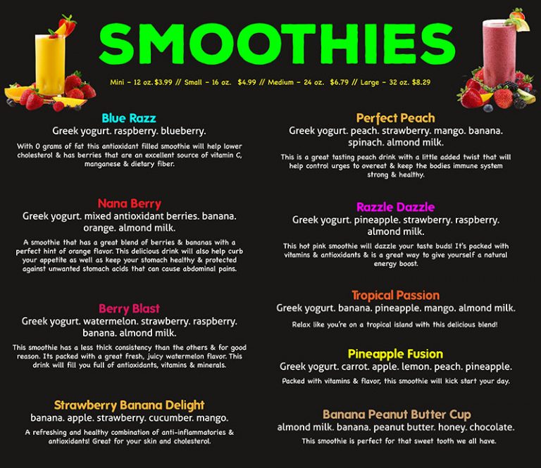 Eternity Juice Bar Menu OC Restaurant Guides